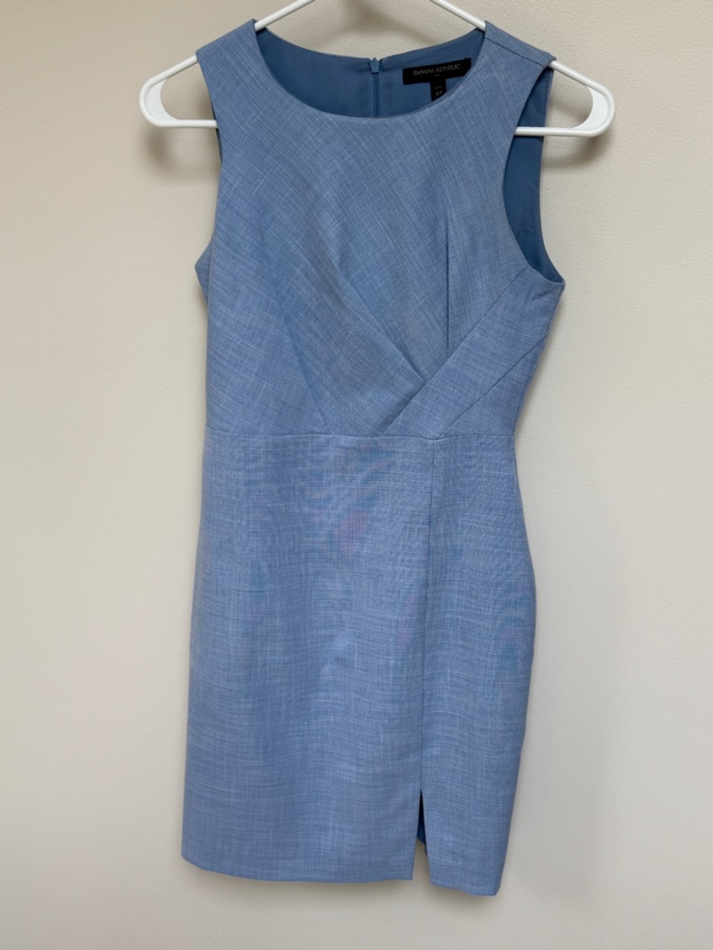 Banana Republic Sky Blue Sleeveless Sheath Dress O Petite